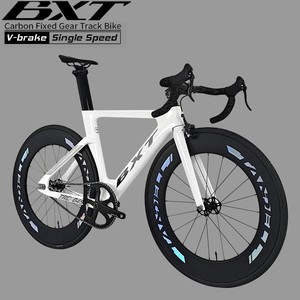 จักรยานแทร็คคาร์บอนไฟเบอร์รุ่นใหม่ BXT พร้อมล้อหน้า V/Rim SORA BR-3000 T800 ขนาด 88 มม. แบบฟิกซ์เกียร์ ความเร็วเดียว รุ่น BXT-Track-045 (เบรกวี) Si - Product Image 1