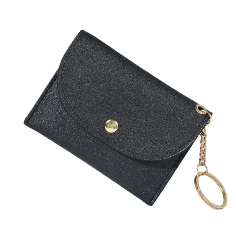 Small Key chain Wallet Slim Coin Purse Mini Credit Card Holder Wallet Coin Purse with Key Ring