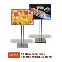 Boîte à lumière publicitaire ultra-mince A3/A2/A1 simple face en verre trempé panneau d'affichage intérieur ouvert présentoir pour affiches Source de lumière LED