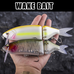 NUEVO 2 Sección Pesca Trucha Flotante Minnow Señuelo Wake Bait Articulado Lápiz Señuelos Jerkbait Swimbait Predator Wobbler Minnow Pike - Product Image 3