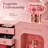 Boîte de calendrier de l'avent personnalisée en forme de flacon de parfum de luxe, compte à rebours de 14 jours, emballage cadeau pour la Saint-Valentin, boîte de rangement pour cosmétiques et bijoux