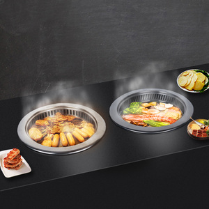 Gourmet personalizado coreano integrado en Combo Cocina <span class=keywords><strong>de</strong></span> Inducción <span class=keywords><strong>olla</strong></span> caliente barbacoa eléctrica <span class=keywords><strong>parrilla</strong></span> juego <span class=keywords><strong>de</strong></span> mesa <span class=keywords><strong>para</strong></span> restaurante Buffet - Product Image 4