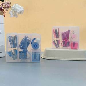 Juego de Papelería Mini Personalizado con Logotipo y Colores para la Escuela y Oficina, Caja de Plástico Transparente con Impresión Serigráfica para Acción de Gracias - Product Image 4