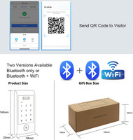Système de contrôle d'accès par reconnaissance faciale - Contrôle TTLock, code QR, PIN, carte RFID, étanche, anti-vandalisme pour bureau/hôtel/appartement