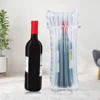 Sac de colonne d'air en plastique personnalisé, emballage de bouteille de vin rembourré antichoc, film protecteur gonflable pour stockage sécurisé, expédition