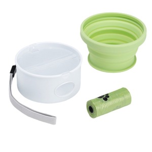 SanSong Portable 3-in-1 Pet <b>Bowl</b> Kit-<b>Collapsible</b> Dog Food <b>Bowl</b> Water Dispenser & Storage Case with Lanyard for Travel - Product Image 4
