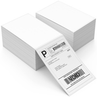 Étiquettes thermiques pliables 100x150mm, blanches, pliées en éventail, étiquettes thermiques d'expédition 4x6, 1 pile de 5000 autocollants pour colis d'expédition