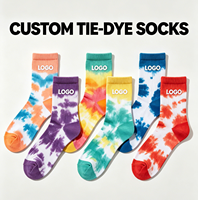 Chaussettes de sport numériques personnalisées Tie-Dye pour jeunes et enfants, avec logo jacquard sur le bas, antibactériennes, séchage rapide, OEM ODM, faible MOQ