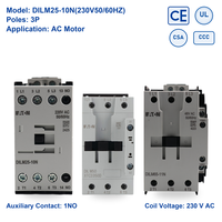 Eaton Moeller DILM25-10N Kontaktor AC 25A 230V Coil 1NO Aux 3 Kutub 50/60Hz Kontaktor Magnetik untuk Motor AC Pemasangan Rel DIN
