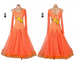Vestido de Baile de Salón para Mujer MQ402, Sexy, Manga Larga, para Vals, <span class=keywords><strong>Tango</strong></span>, Competencia y Actuación - Product Image 6