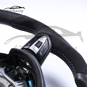 Volante Deportivo de Fibra de Carbono Seca Negra y Alcántara para <span class=keywords><strong>BMW</strong></span> F30 F32 F80 F82 M3 M4 M2 335i 340i 328i 440i 435 - Product Image 6