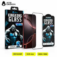 Protection d'écran en verre trempé HD transparente anti-rayures ATB de haute qualité pour iPhone 18 et iPhone 17