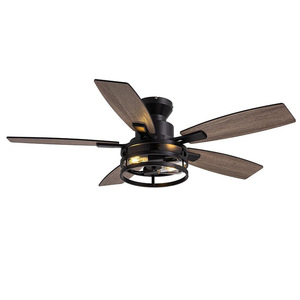 <b>Ceiling</b> Fan With <b>Light</b> 46 Inch Wood Blades AC Motor <b>Remote</b> <b>Control</b> Timer Industrial Style For Living Room Bedroom - Product Image 5