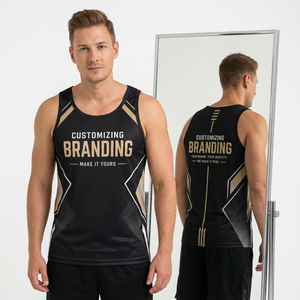 Sports <b>Vest</b> <b>Men's</b> Summer Loose Sleeveless Breathable Anti-UV Eco-Friendly Casual Fitness <b>Running</b> Basketball Quick Solid Tank Top - Product Image 1