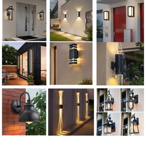 Lámpara de Pared con Sensor de Luz <span class=keywords><strong>para</strong></span> Exteriores IP65, Iluminación de Pared Ascendente y Descendente, Lámpara de Jardín <span class=keywords><strong>para</strong></span> Exteriores de Hotel o Villa, <span class=keywords><strong>Lámparas</strong></span> de <span class=keywords><strong>Porche</strong></span> de ABS - Product Image 4