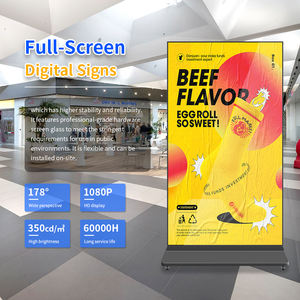 75 85 pouces nouvelle forme écran publicitaire lcd mobile 4K Android tactile signalisation numérique et écrans - Product Image 3