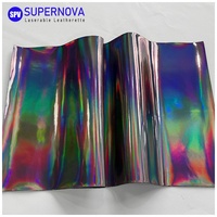 Cuir synthétique PU d'usine avec cuir synthétique holographique gravable au laser, cuir synthétique PU gravable au laser à chaud pour étui iPad