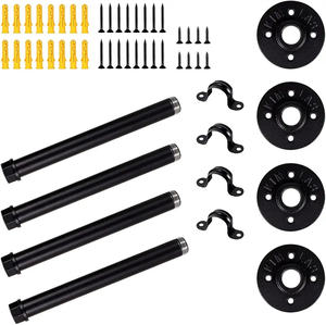 Rak pakaian kerja berat, braket rak pipa hitam tembaga besi lapisan industri apung pedesaan - Product Image 2