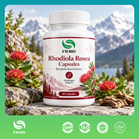 Capsules de Rhodiola Rosea Premium, Extrait de Racine, Formule Adaptogène, Fabricant OEM de Capsules de Rhodiola Rosea sous Marque Privée