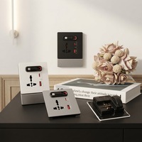 Prise murale multifonctionnelle standard britannique 86 avec câble d'extension étanche 10A et charge rapide USB-C 20W PD