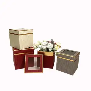 YoYo包装专用纸方窗套双花礼品盒带手礼品盒礼品盒