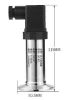 Hygienischer Membran-Drucktransmitter für Lebensmittel mit Schnellmontage-Klemmverschluss und Flachmembran-Drucksensor