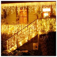 Guirlandes lumineuses de Noël étanches de qualité commerciale, 8 modes, blanc chaud, PVC, cuivre, pour décorations de fête en extérieur