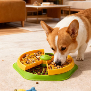 Pet <b>Slow</b> <b>Feeder</b> <b>Bowl</b> Layered Design Anti Choke Feeding <b>Bowl</b> for Dogs and Cats Interactive Food Dispenser - Product Image 3