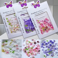 Breloques 3D en résine pour nail art, fleur de rose, bijoux en strass, accessoires de manucure en cristal et diamant, autocollants et décalcomanies pour ongles
