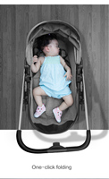 La Poussette Bébé Pliante Portable Haute Position Assise et Allongée Bidirectionnelle Anti-Choc pour Nouveau-né