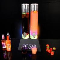 Nouveau Distributeur de Boissons en Acrylique pour Fêtes, Restaurants et Clubs, Tour à Bière de Table avec Tube à Glace, Personnalisation LED, Diwali, Nouvel An