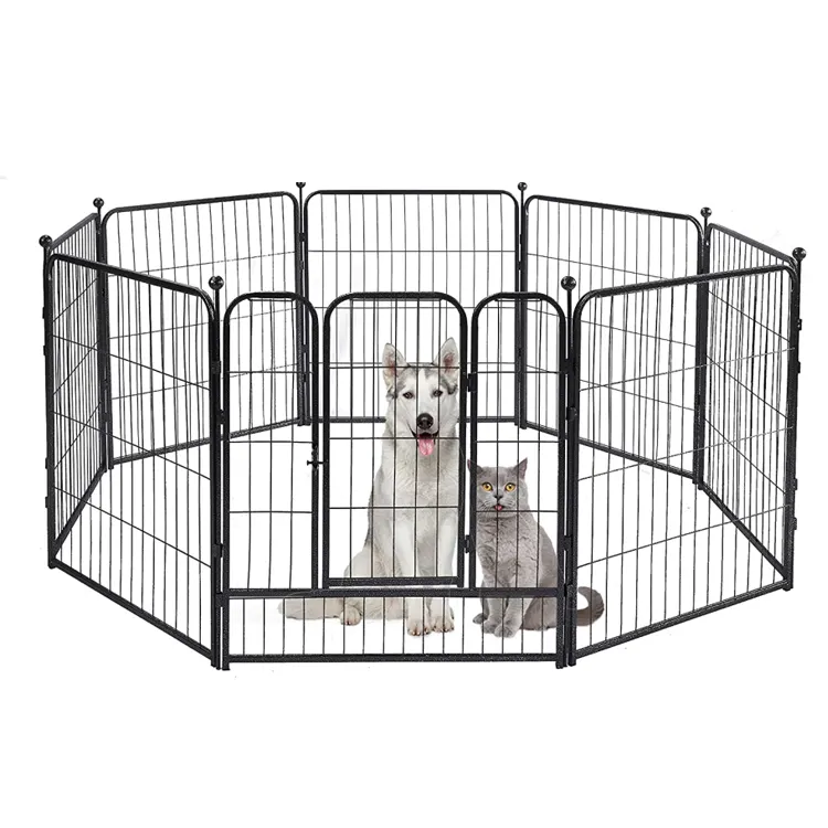 JH-Mech Custom Wide Application Secure Locks Fade Resistant Easy Storage Free Assembly Durable Premium Iron Pet Mesh Fence
