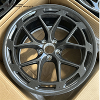 Llantas de aleación forjadas de lujo para coches deportivos, con textura de fibra de carbono, labio profundo, 10 radios, diseño de radios divididos, tamaño PCD y offset personalizados