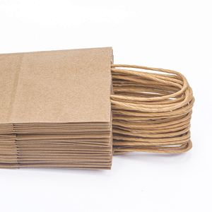 Logo Print Kraft Paper Bag Manufacturer Recycle Paper Shopping Bag with Your Own logo White Craft Paper Bag with Handle - Product Image 3