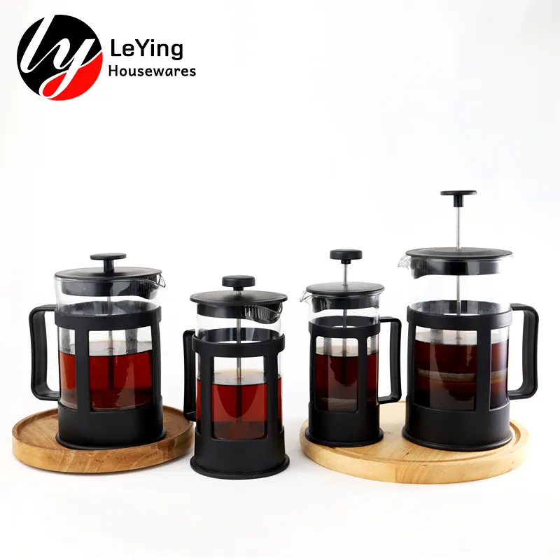 Factory Suppliers Factory Hot Sale Classic Style Cafe Cafetera Prensa Francesa Portable Glass Coffee Tea Maker French Press