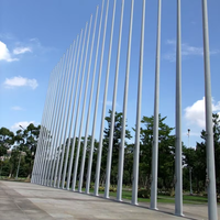 Vente en gros 6-20 mètres de mât de drapeau commercial conique en fibre de verre FRP / GRP fabricants de mâts de drapeau