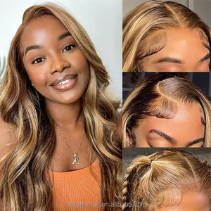 Peluca <span class=keywords><strong>de</strong></span> Cabello Humano Natural Ombre Rubio Perfecto, Sin Pegamento, con Encaje Frontal 13x4, Ondas Corporales, 18 Pulgadas, <span class=keywords><strong>de</strong></span> Vietnam, <span class=keywords><strong>de</strong></span> Alta Calidad - Product Image 4