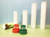 Bouteilles en plastique PP à tubes effervescents avec estampage à chaud et bouchon déshydratant pour le nettoyage des prothèses dentaires et les vitamines/comprimés
