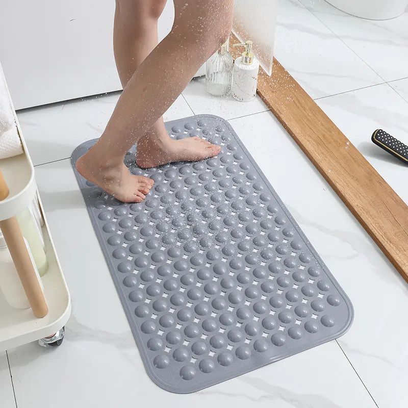 New Non Slip Bath Mat Massagem Com Otário PVC Shower Mat Para Banheiro WC Banheiro Mat Com Ventosas