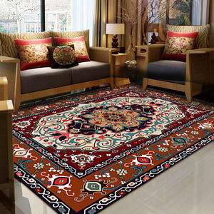 พรมปูพื้นลายเหรียญโบฮีเมียน วาน ซินหลง รูปทรงสี่เหลี่ยมผืนผ้า ผ้ากำมะหยี่คริสตัลกันลื่น เหมาะสำหรับห้องนั่งเล่น โซฟา ห้องนอน - Product Image 3