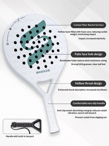 Raqueta de Pádel con Marco de Carbono, Ideal para Principiantes, OEM, con Superficie de Fibra de Vidrio, Apta para Marcas Europeas de Pádel - Product Image 1