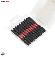 TOOLJOY Juego de 10 Puntas Magnéticas PH2 de Acero S2 de Doble Extremo de 65 mm de Alta Torsión para Destornilladores de Impacto con Estuche de Almacenamiento