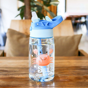 2023 Newest Design Cute Juice Transparent Drinkware Mug 480Ml School Water Bottle for Kids