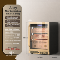 Humidor à cigares électrique intelligent 220L, armoire réfrigérante à température et humidité constantes avec étagères en cèdre espagnol pour 1000-1200 cigares