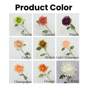 Fleur artificielle haut <span class=keywords><strong>de</strong></span> gamme LUYI, dahlia/chrysanthème vert à tige unique en PU, toucher réel, pour mariage, Saint-Valentin, Noë<span class=keywords><strong>l</strong></span>, décoration intérieure - Product Image 5