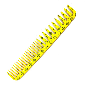 Grabado láser amarillo peluquería barberos salón cepillo de pelo corte de pelo peine conjunto peluquería accesorios corte de pelo peine superior plano - Product Image 2
