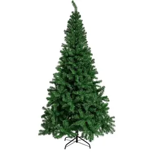 Árbol de Navidad Artificial preiluminado, árbol de Navidad Artificial de PVC con luces, soporte de Metal personalizado de 4 pies, 6 pies, 120cm, 180cm, 4 pies, 6 pies, 6 pies