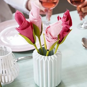 Napkin Holders Floral Napkin Folding Kit Simple Rose Design <b>Table</b> Setting Accessory Easy DIY Romantic <b>Table</b> Decor - Product Image 4