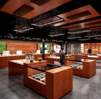Magasin de détail Design d'intérieur Magasin de fumée Vitrine CBD Vitrine Cabinet Verre pour magasin de fumée