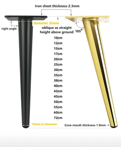 Gambe <span class=keywords><strong>per</strong></span> <span class=keywords><strong>Sedie</strong></span> <span class=keywords><strong>in</strong></span> Acciaio LC, Componenti <span class=keywords><strong>per</strong></span> Mobili, Piedi Conici 100mm-720mm, Gambe <span class=keywords><strong>in</strong></span> <span class=keywords><strong>Metallo</strong></span> a Cono Obliquo <span class=keywords><strong>per</strong></span> <span class=keywords><strong>Sedie</strong></span> da Pranzo - Product Image 2